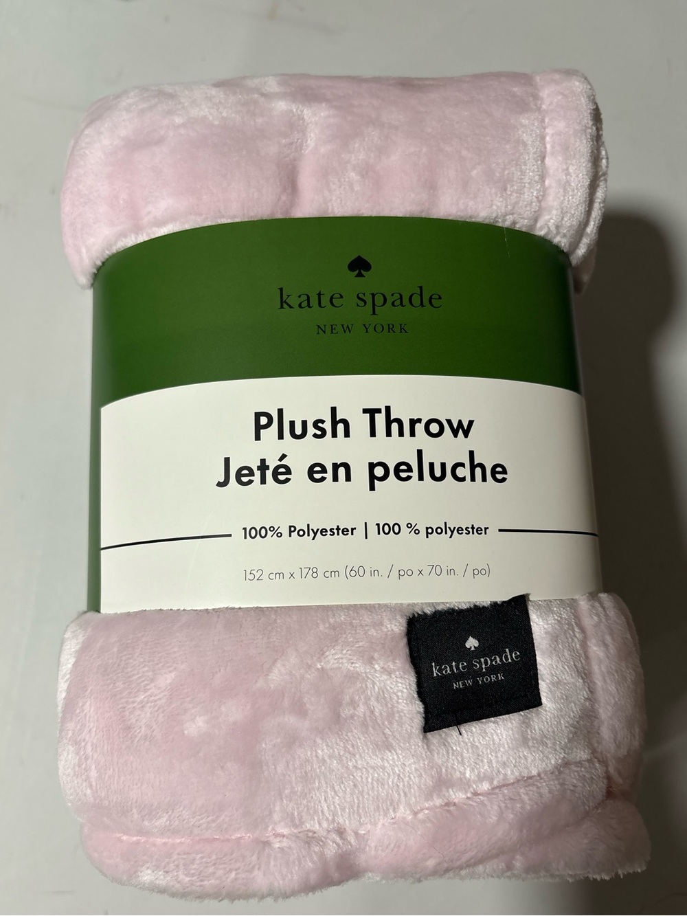 Kate Spade Large Plush Blanket Throw Soft Cozy Luxury Home Decor New in Package